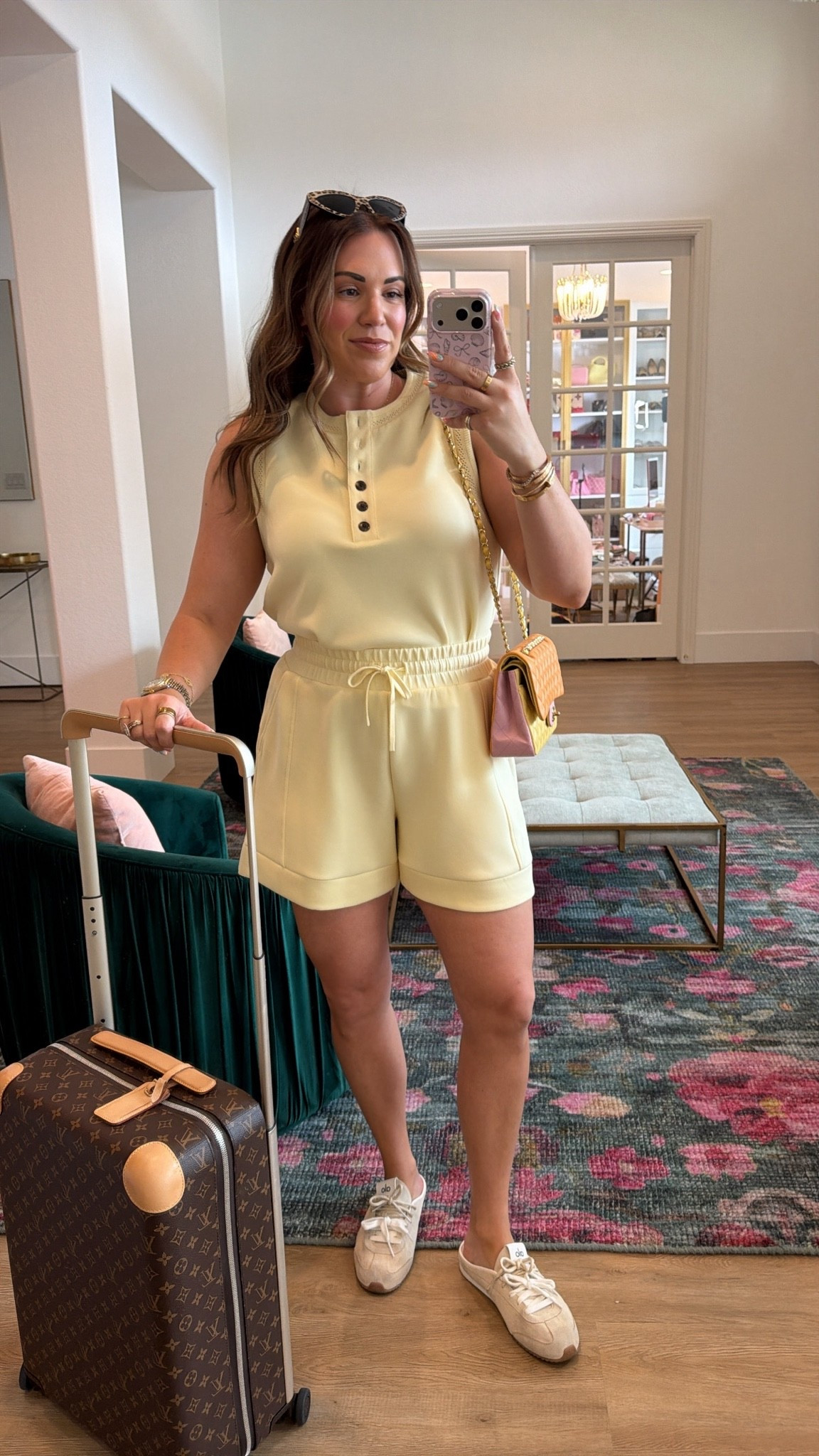 curvy midsize butter yellow comfy travel look! wearing size medium in tank and large in shorts 💛

#LTKSeasonal #LTKMidsize #LTKTravel