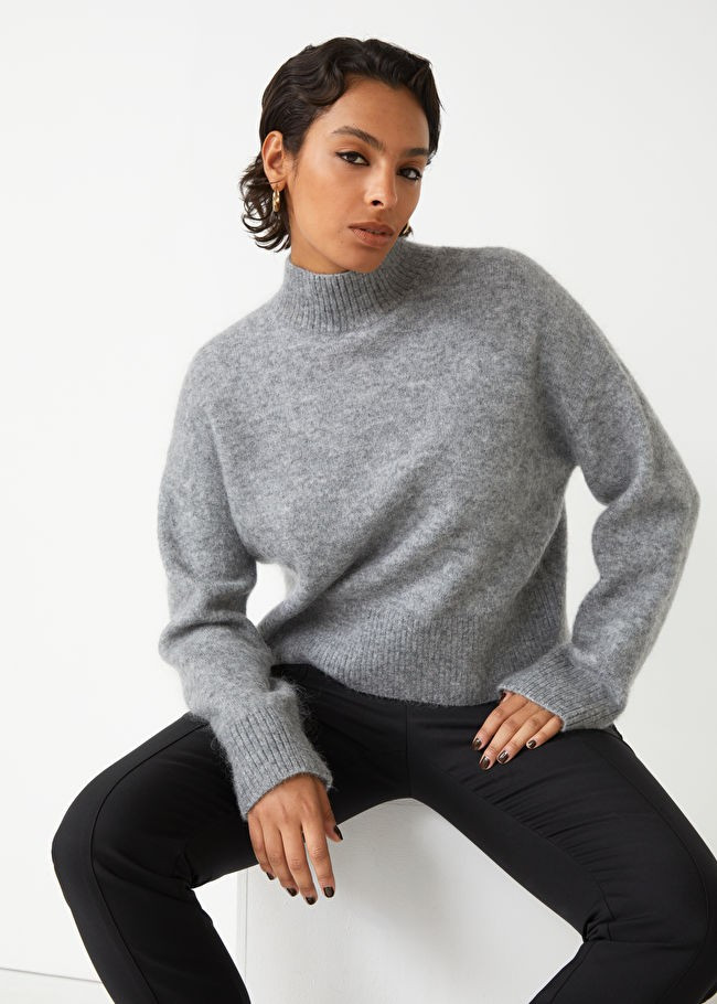 Cropped Mock Neck Knit Jumper | & Other Stories (EU + UK)