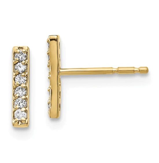 Diamond Bar Earrings | Happy Jewelers