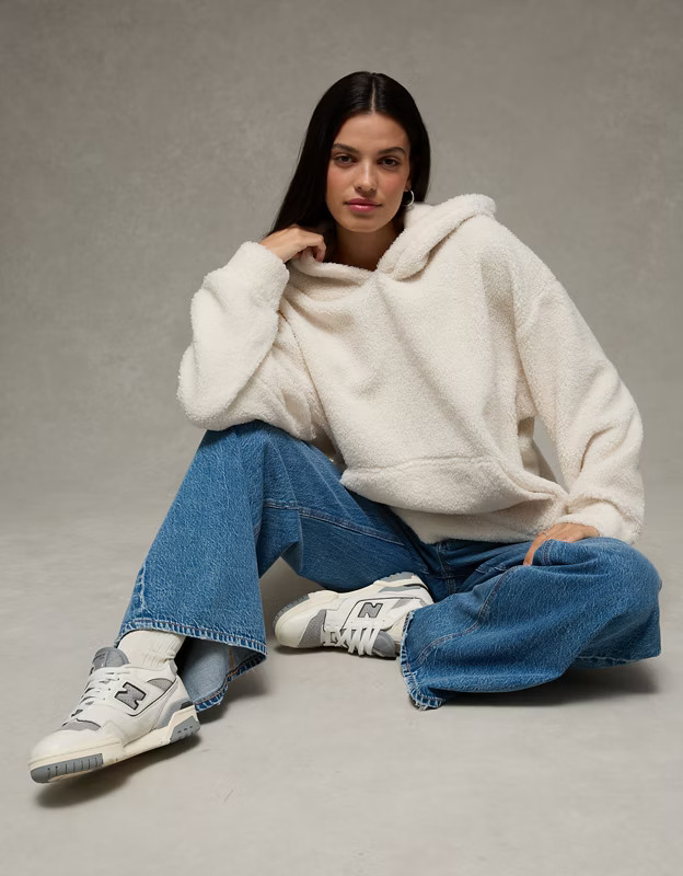 AE Sherpa Fleece Hoodie | American Eagle Outfitters (US & CA)