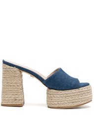 Dee Ocleppo Sunset 120mm Platform Denim Espadrilles