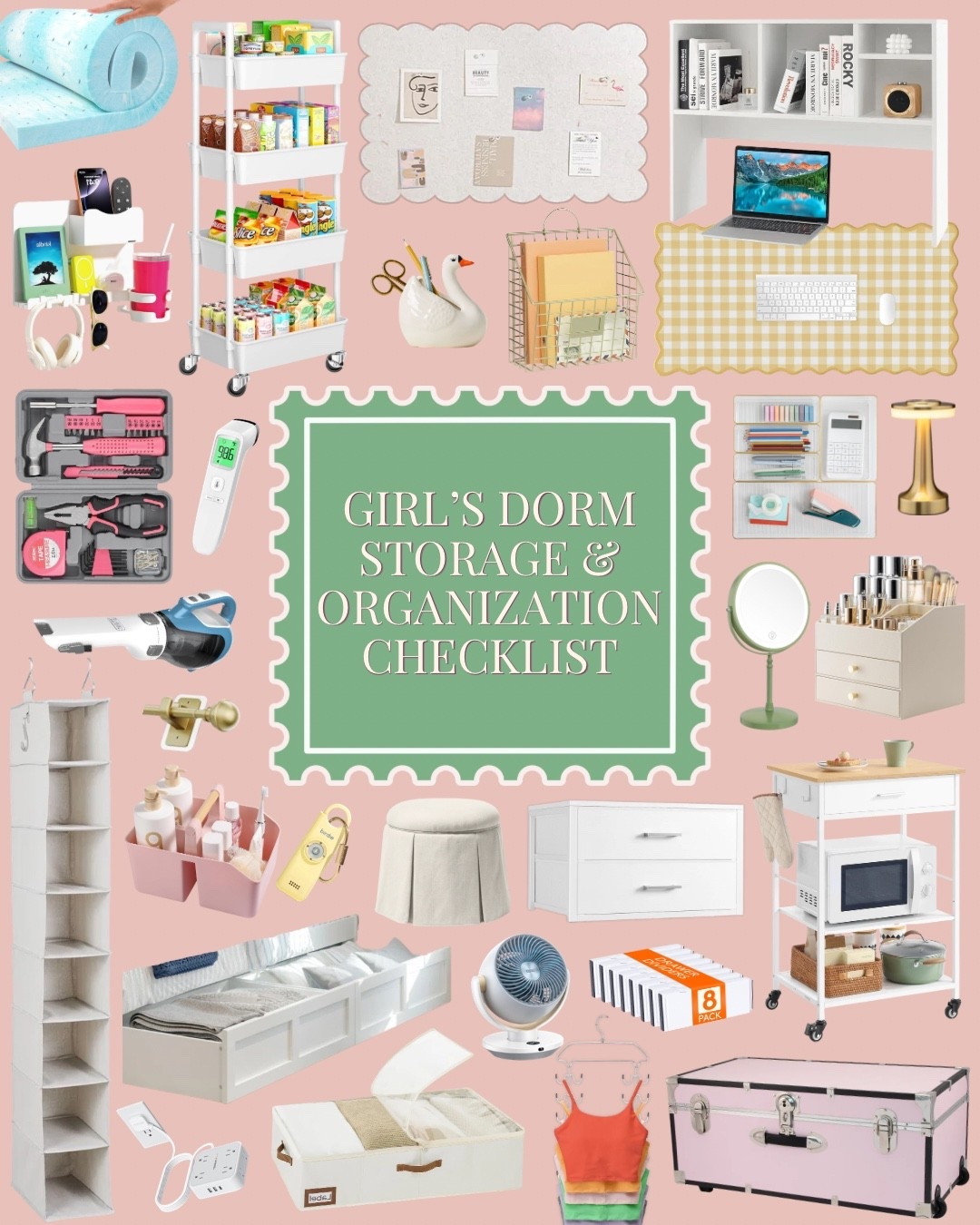 Dorm essentials. Girls dorm decor. Dorm storage and organization. College checklist. Dorm kitchen supplies. Small space storage solutions.

#LTKU #LTKHome #LTKSaleAlert