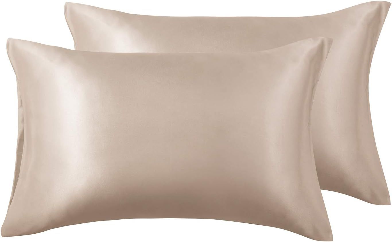 Love's cabin Silk Satin Pillowcase for Hair and Skin (Camel Taupe, 20x30 inches) Slip Pillow Case... | Amazon (US)
