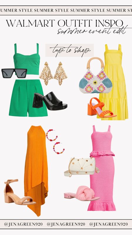 Walmart Finds | Summer Outfit | Summer Dress | Event Inspo | Two Piece Set | Midi Dress | Summer Sandals 

#LTKunder50 #LTKstyletip #LTKshoecrush