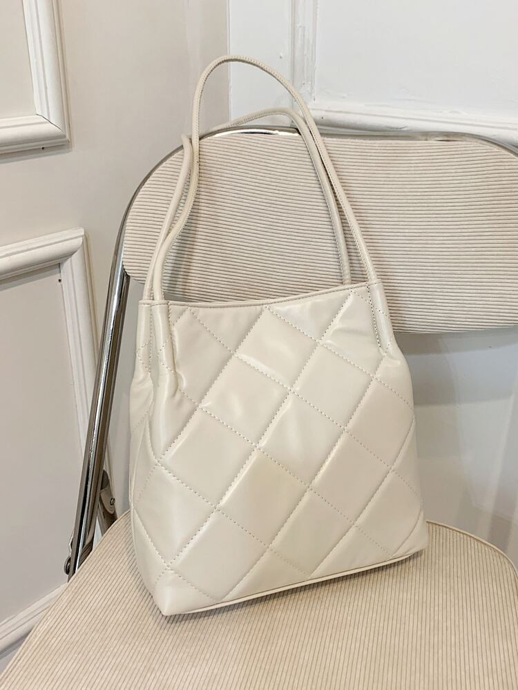 Quilted Shoulder Tote Bag | SHEIN