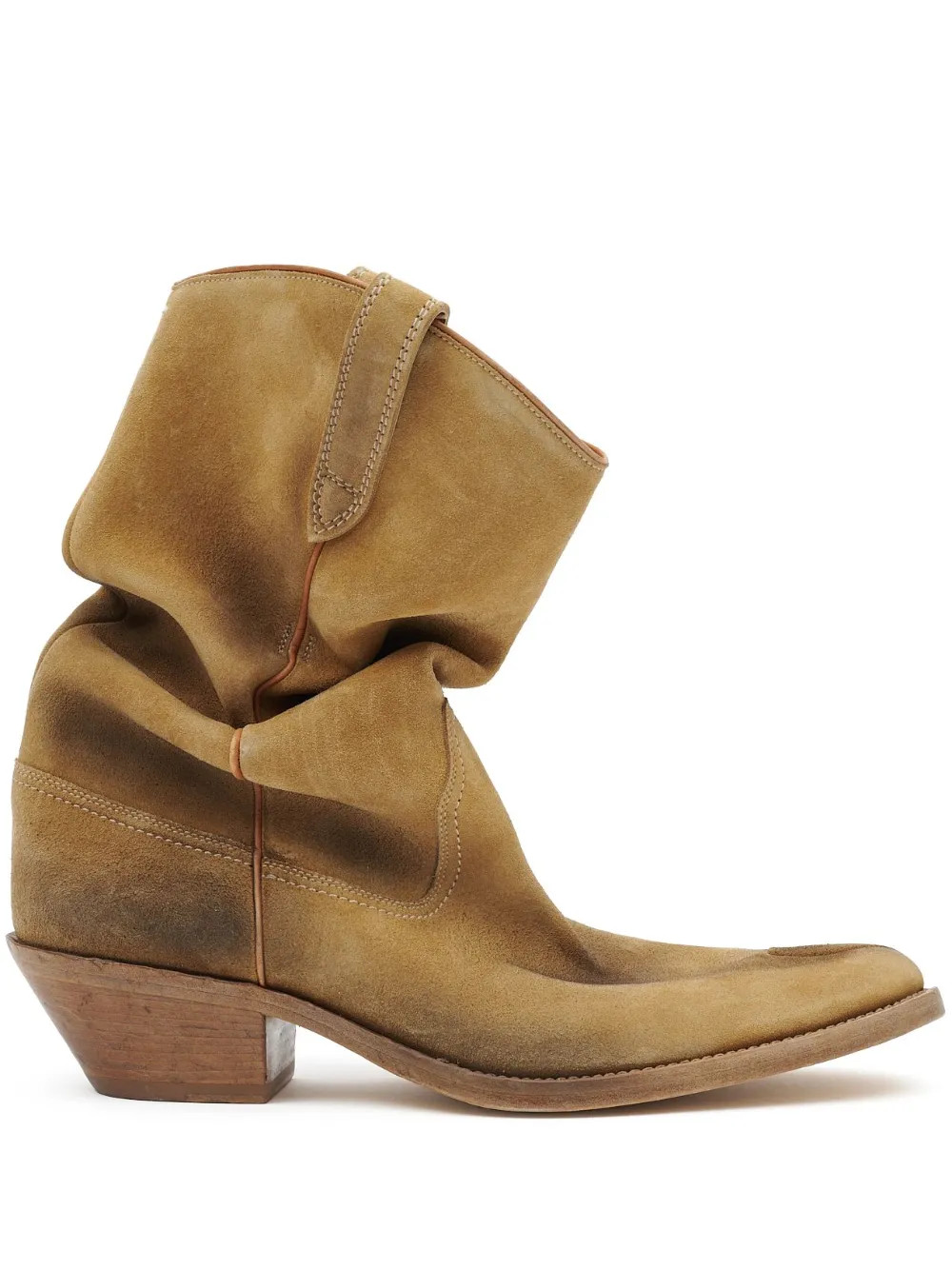 Maison Margiela Tabi 55mm Slouchy Western Boots | Brown | FARFETCH | Farfetch Global
