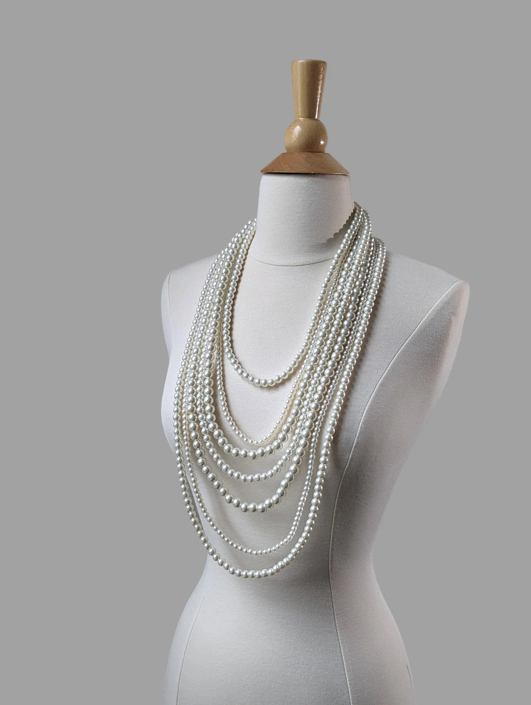 Multi Strand Pearl Statement Necklace: Bridal Wedding Jewelry | Etsy (US)