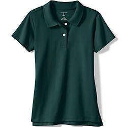 Girls Short Sleeve Feminine Fit Interlock Polo Shirt | Lands' End (US)