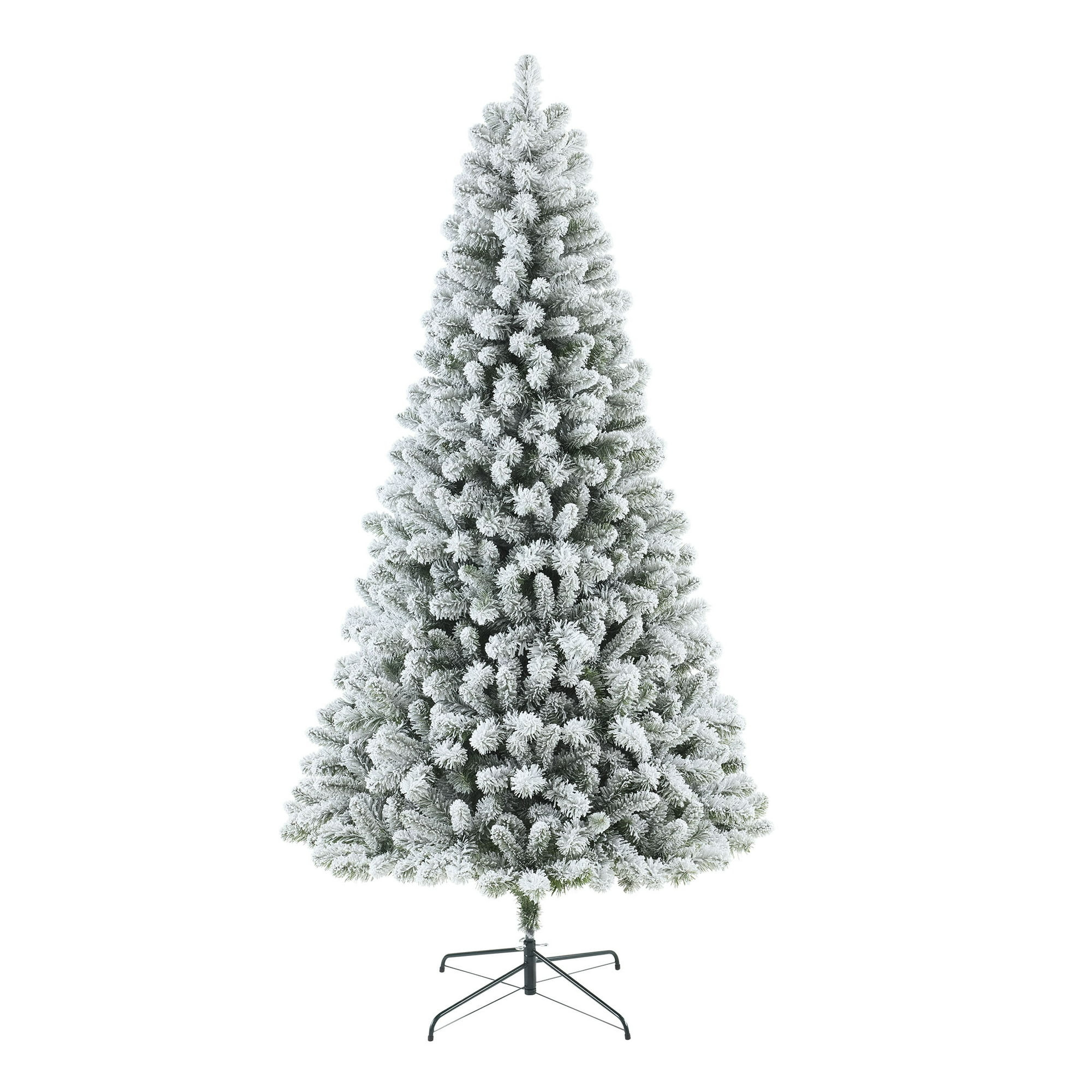 Holiday Time 7.5' Pre-lit Flocked Frisco Pine Christmas Tree, Green | Walmart (CA)