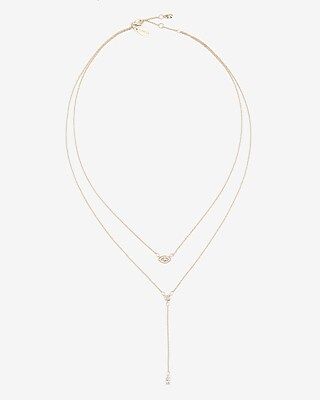 Two Row Evil Eye Drop Y-Necklace | Express