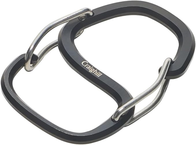 Craighill Coachwhip Carabiner - 2.4” Keychain Clip, Modern Minimalist Keyring for Car Keys & Ac... | Amazon (US)