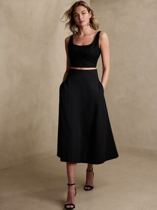 Poplin Maxi Skirt | Banana Republic Factory