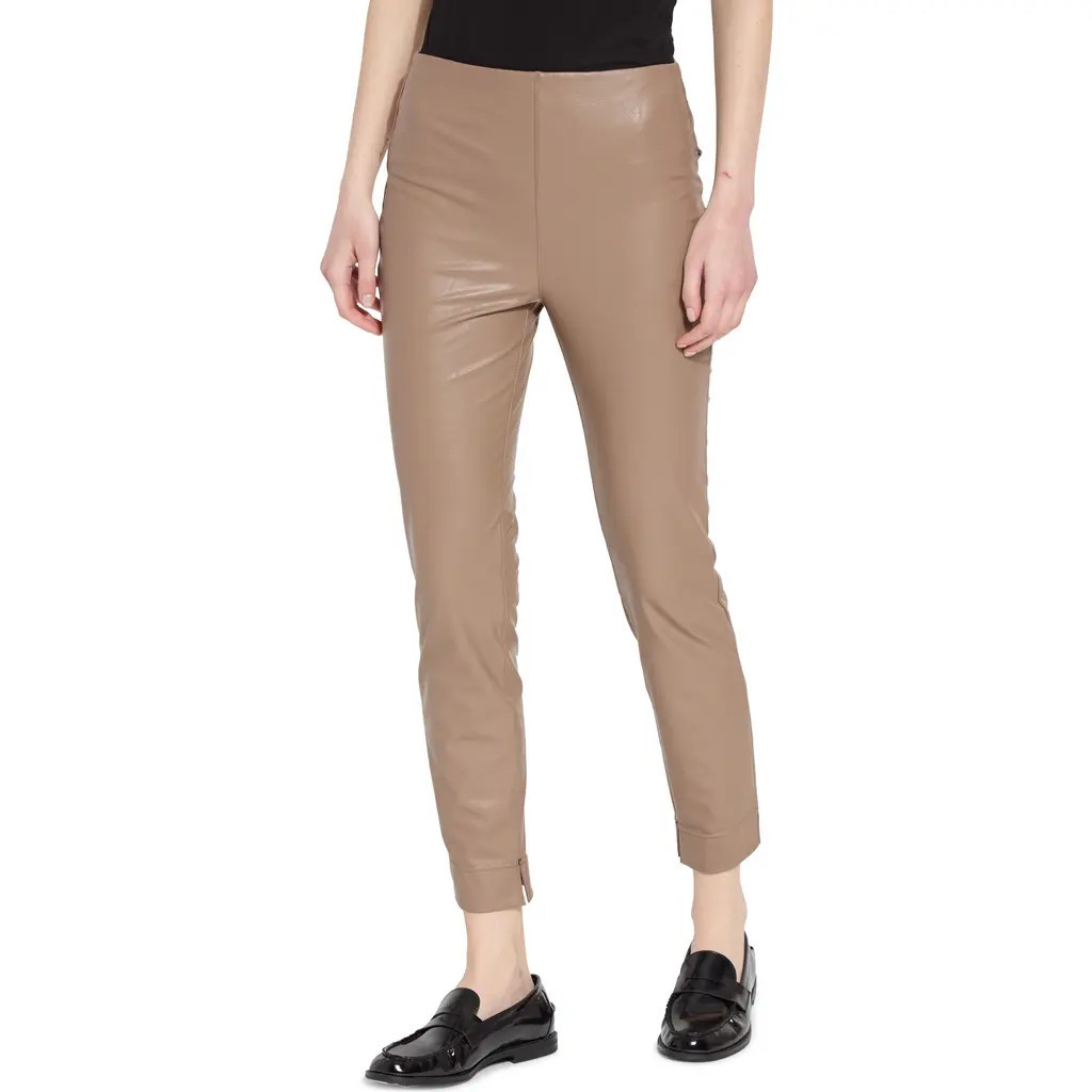 Lysse Katherine Faux Leather Toothpick Leggings in Taupe at Nordstrom, Size X-Large | Nordstrom
