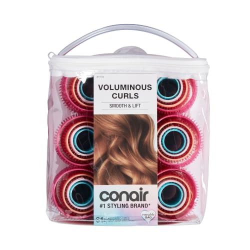 Conair Self-Grip Hair Rollers, Velcro, 5 Sizes, 31 Count, Multicolor | Amazon (US)