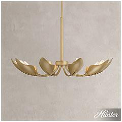 Hunter Juneway Luxe Gold 10 Light Medium Chandelier Ceiling Light Fixture | Lamps Plus