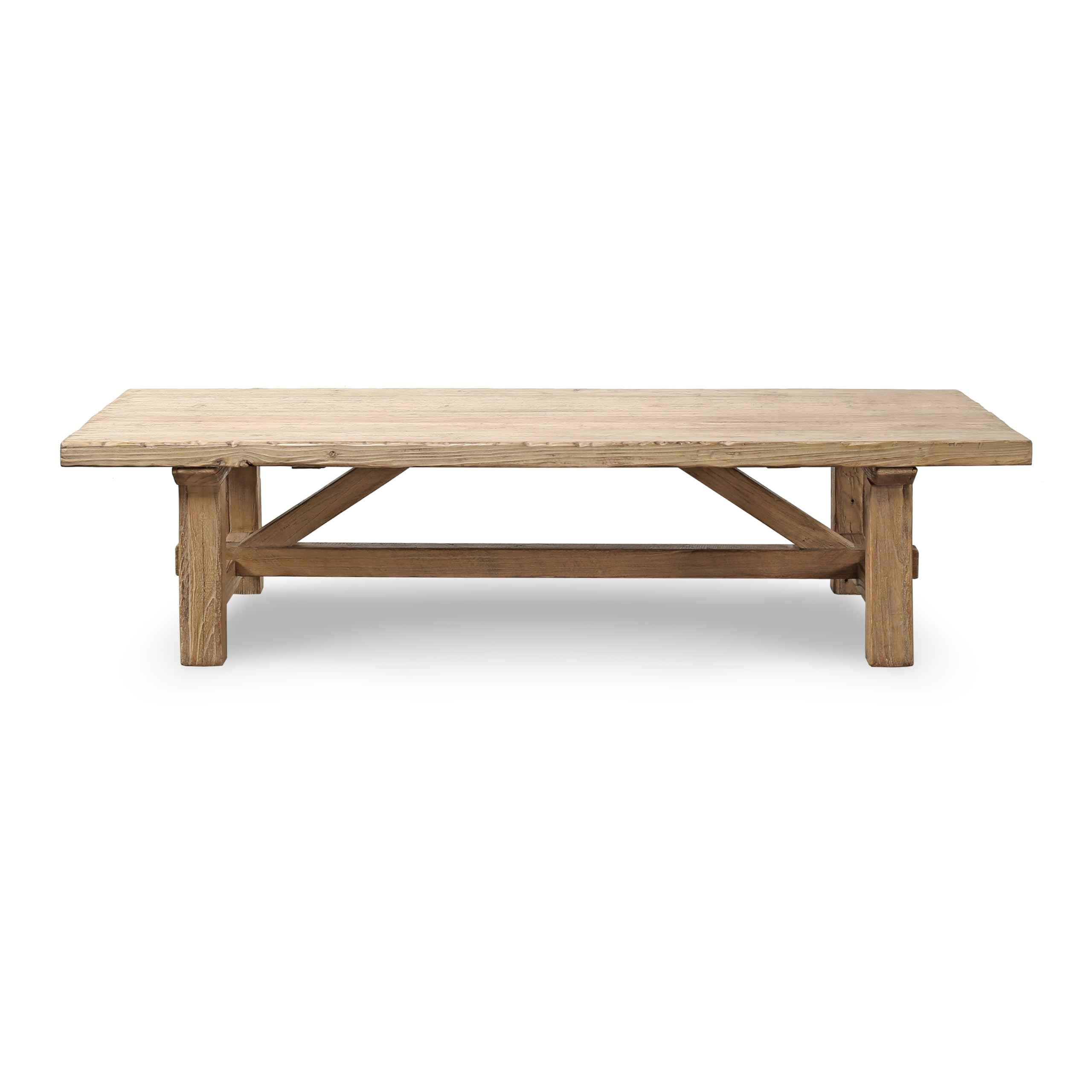 Artissance Approx. 70 Inches Long Rustic Farmhouse Coffee Table Weathered Natural | Amazon (US)