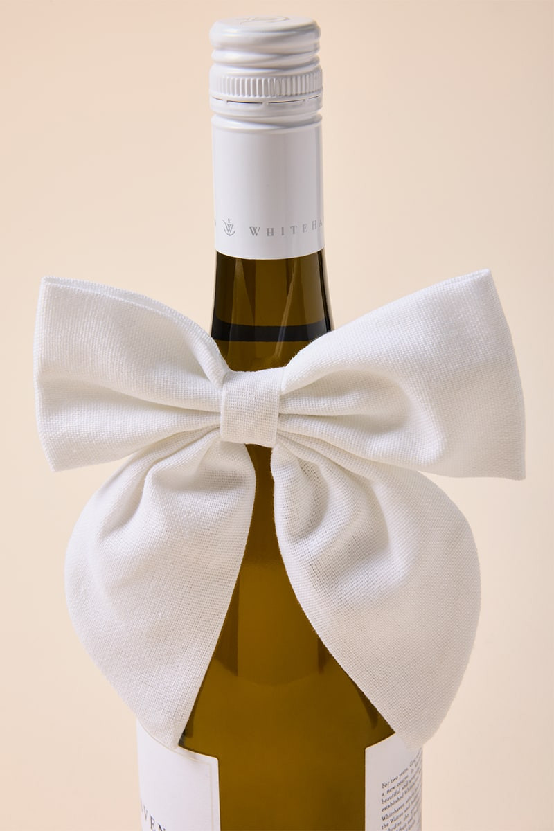 Beau Bottles White Linen Bottle Bow | Francesca's