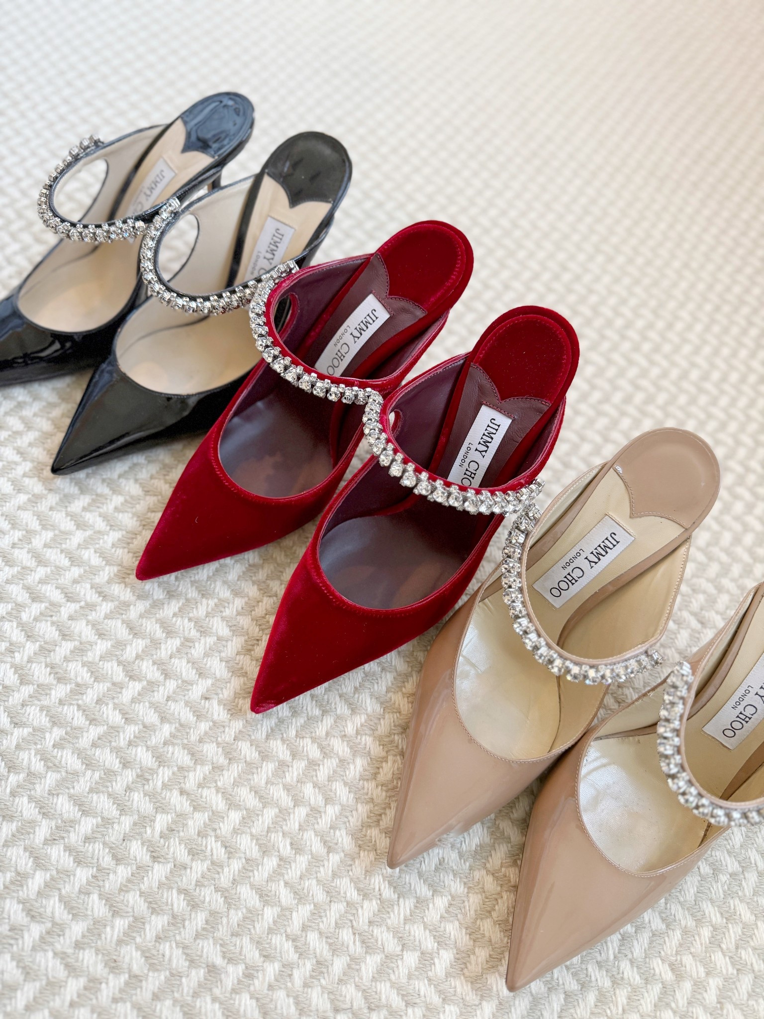 My new holiday Jimmy Choos fit in perfectly with the black and nude Bing heels I already own. They make every outfit so much more festive. They look great dressed up (I wore the nude to my wedding) and also elevate a more casual blue jean outfit! 

#LTKGiftGuide #LTKHoliday