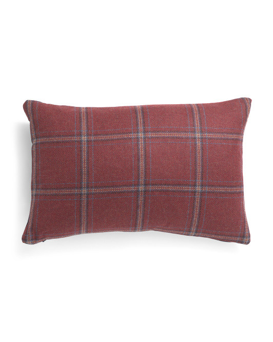 13x20 Made In Usa Luxe Blackburn Plaid Feather Filled Pillow | TJ Maxx