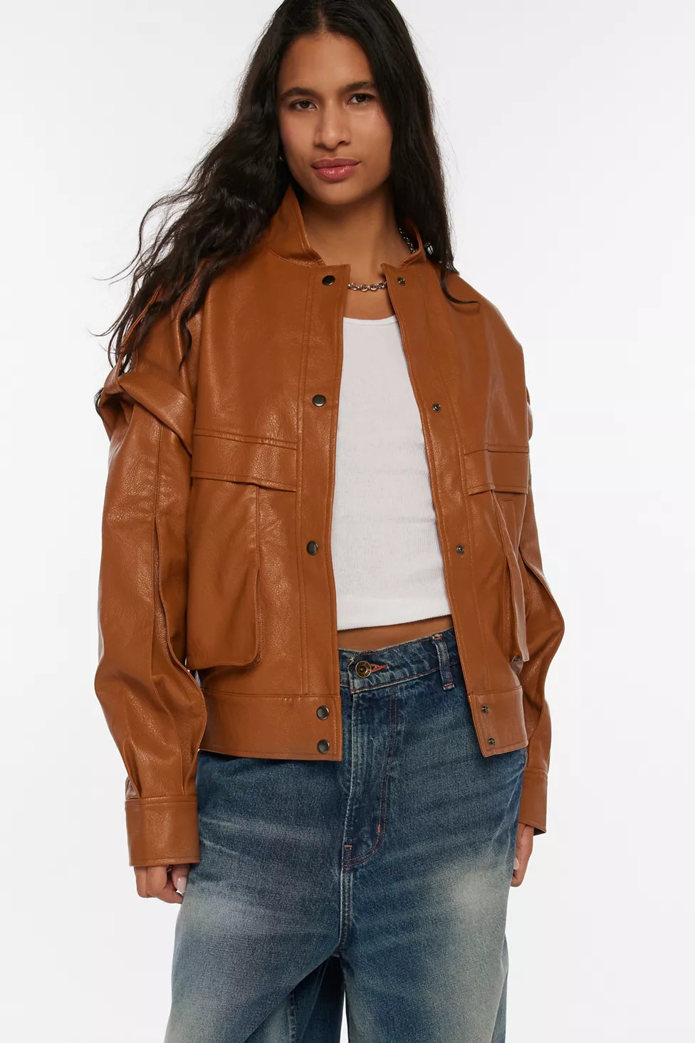 Lioness Madame Faux Leather Bomber Jacket | Urban Outfitters (US and RoW)