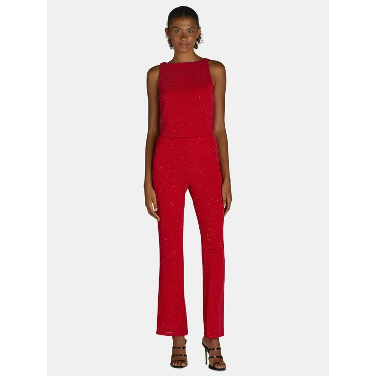 Madden NYC Women’s and Women’s Plus Sparkle Tank Top and Flare Pants Set, 2-Piece, Sizes XXS-... | Walmart (US)