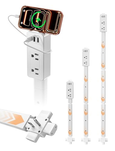 Blueera Electrical Outlet Extender Features USB-C, 2 USB-A, 2 AC Outlets, Access Hard-to-Reach Places, Extends 17''-36'', Extendable Outlet with 4-Way Plug for Behind Couches, Nightstands-1 Pack | Amazon (US)