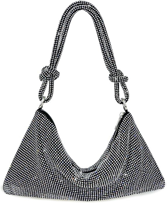 MUVKE Rhinestone Purse Sparkly Evening bag Silver Diamond Clutch Purses for Women, Prom Rhineston... | Amazon (US)