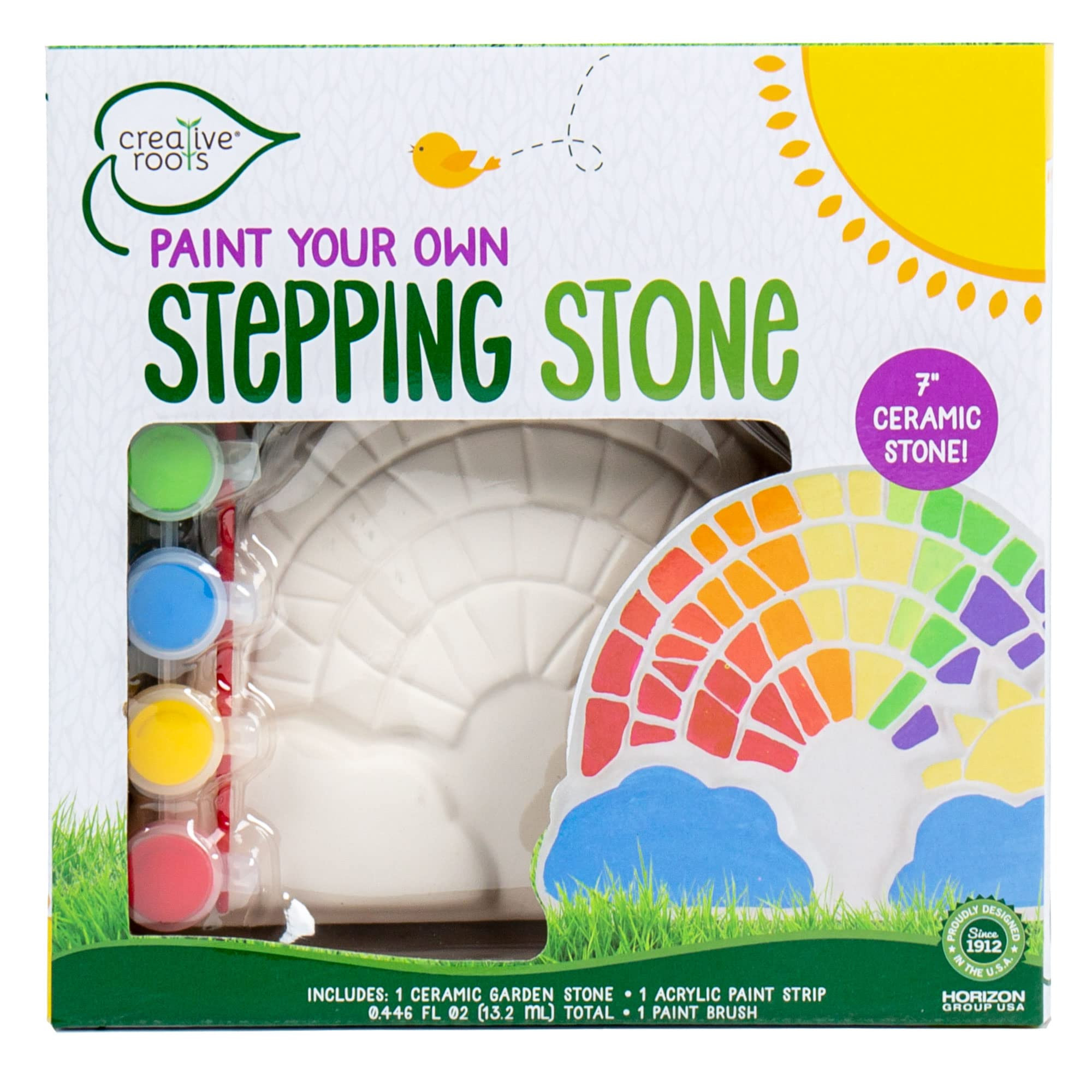 Creative Roots Paint Your Own Rainbow Stepping Stone Craft Kits for Kids, Ceramics to Paint, Ages... | Amazon (US)