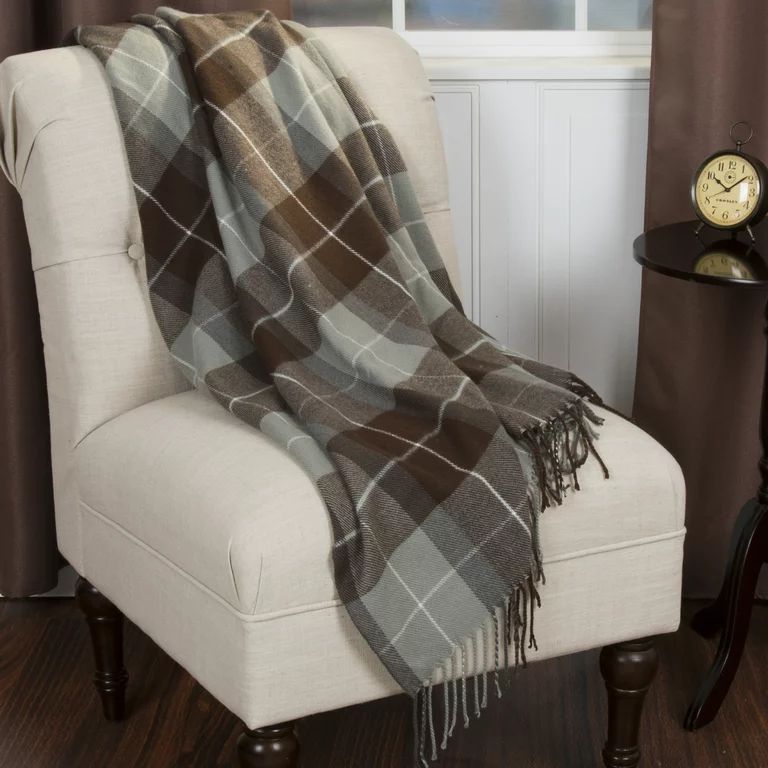 Lavish Home Cashmere-Like Blanket Throw - Brown - Walmart.com | Walmart (US)