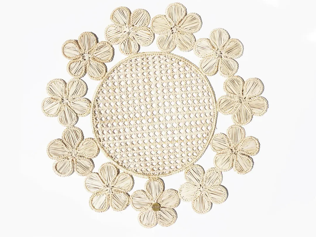 Handwoven Iraca Palm Blossom Placemat - Colombian Artisan Made - Etsy | Etsy (US)