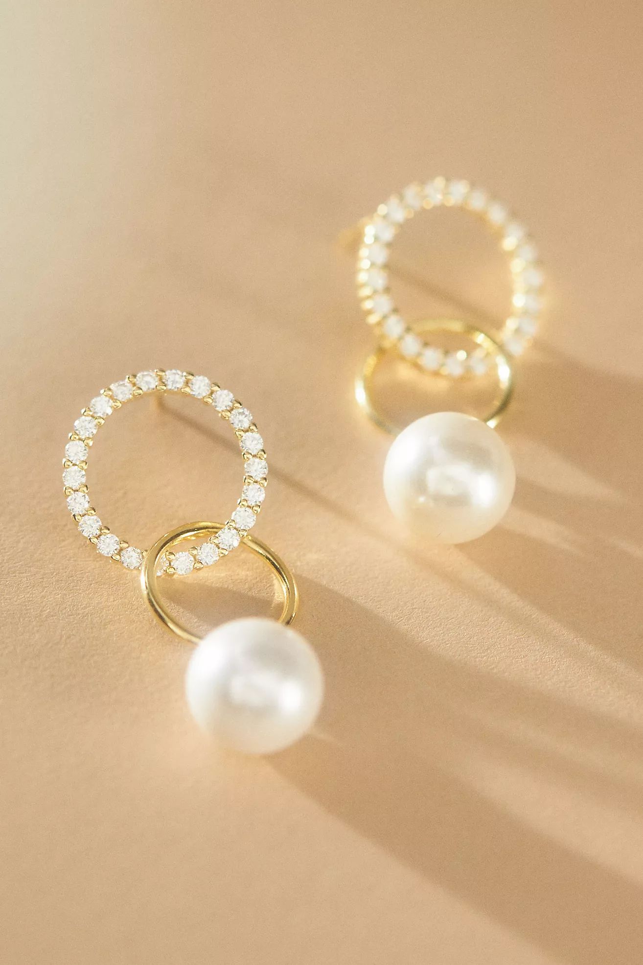 Shashi Round Pearl Drop Earrings | Anthropologie (US)