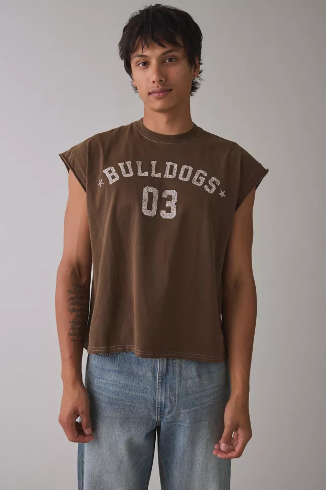 Bulldogs Graphic Muscle Tee in Brown, Men's at Urban Outfitters | Urban Outfitters (US and RoW)