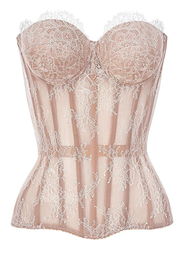 Perfect Corset NYC OVERBUST Mesh Corset Top Lace up with 15 Steel Boned | Amazon (US)
