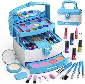 PERRYHOME Kids Makeup Kit for Girl 35 Pcs Washable Makeup Kit Real Cosmetic, Safe & Non-Toxic Lit... | Amazon (US)
