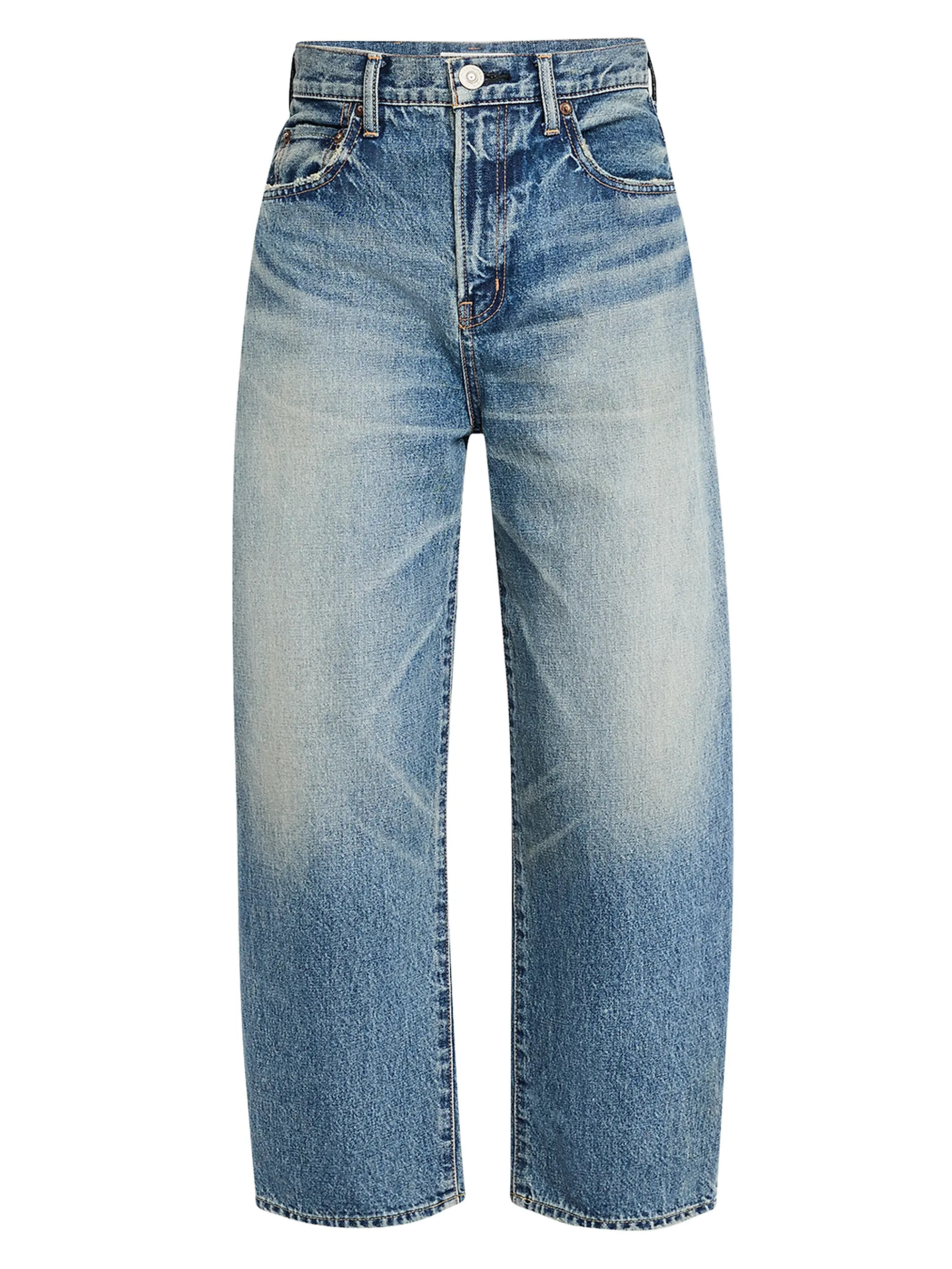 Easton Round Barrel-Leg Jeans | Saks Fifth Avenue