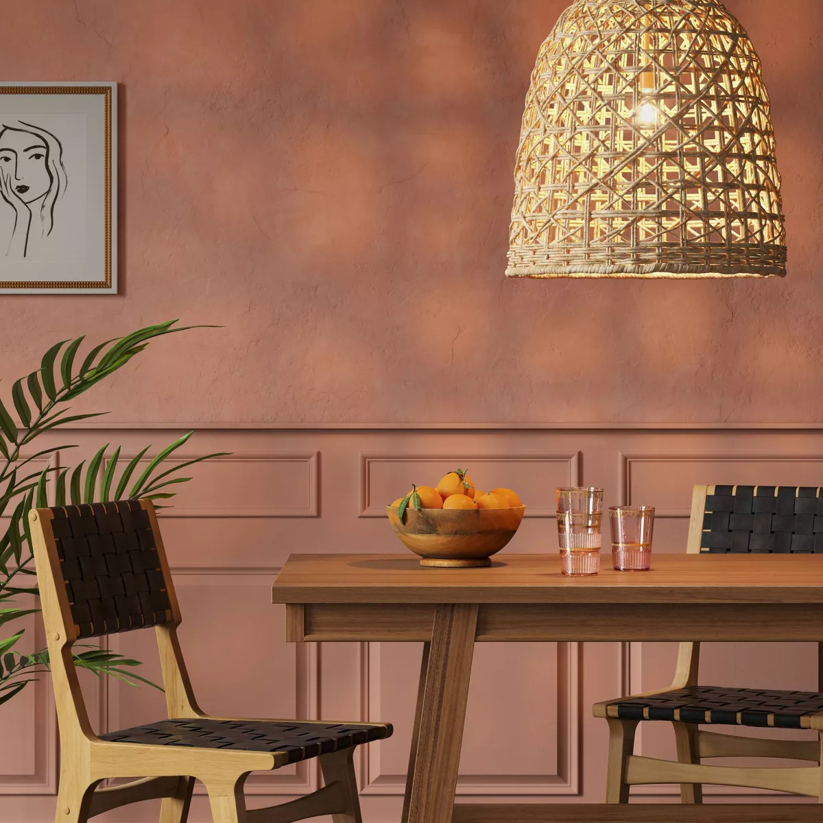 Large Corn Rope Pendant Lamp Light Brown (Includes LED Light Bulb) - Threshold™ | Target