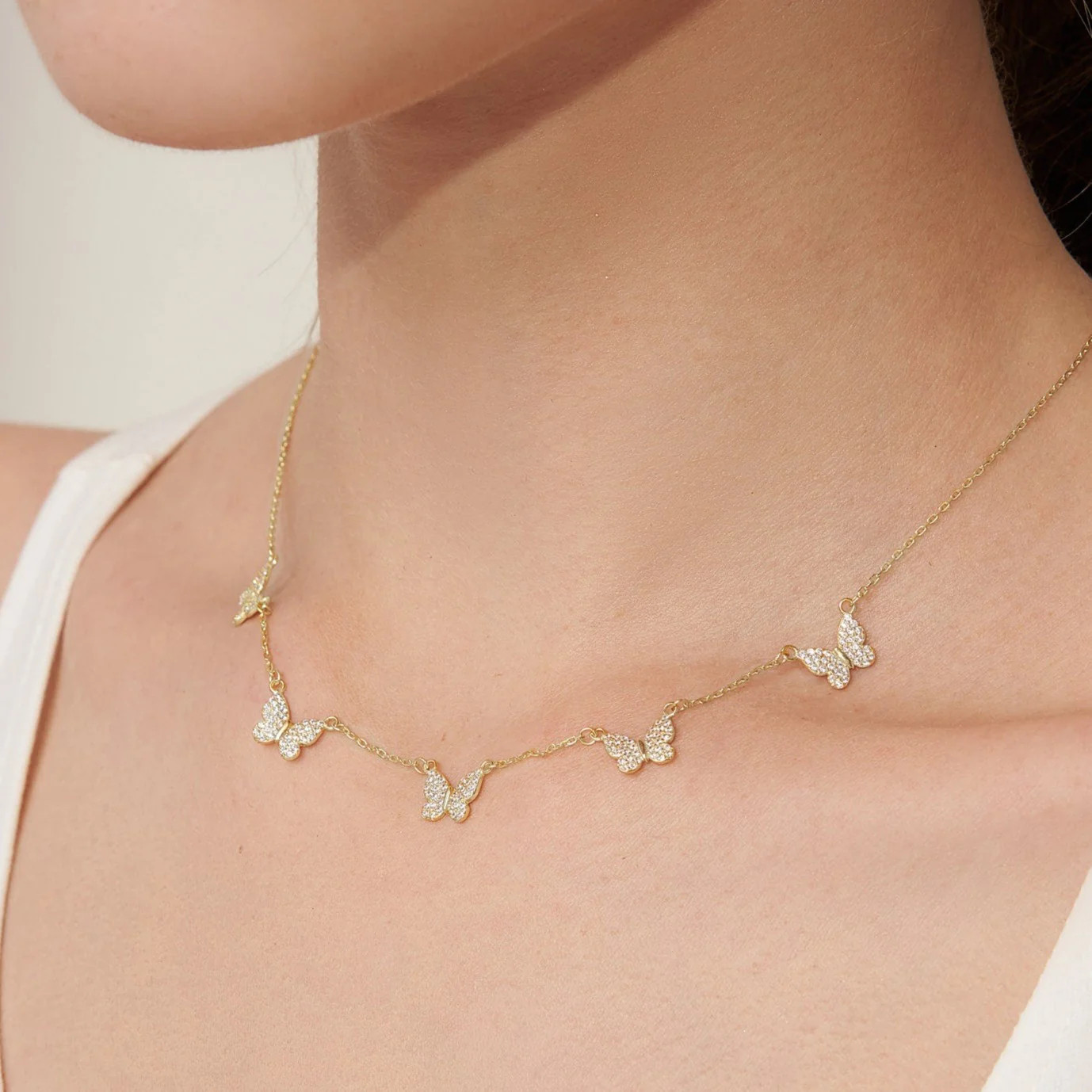Pave Butterfly Necklace | Caitlyn Minimalist | Caitlyn Minimalist
