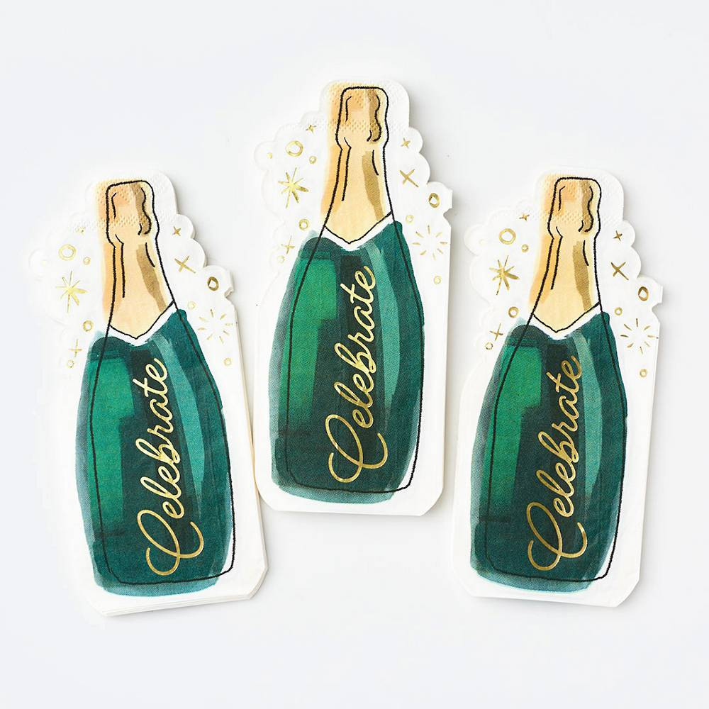 Celebrate Champagne Die-Cut Napkins | Paper Source | Paper Source