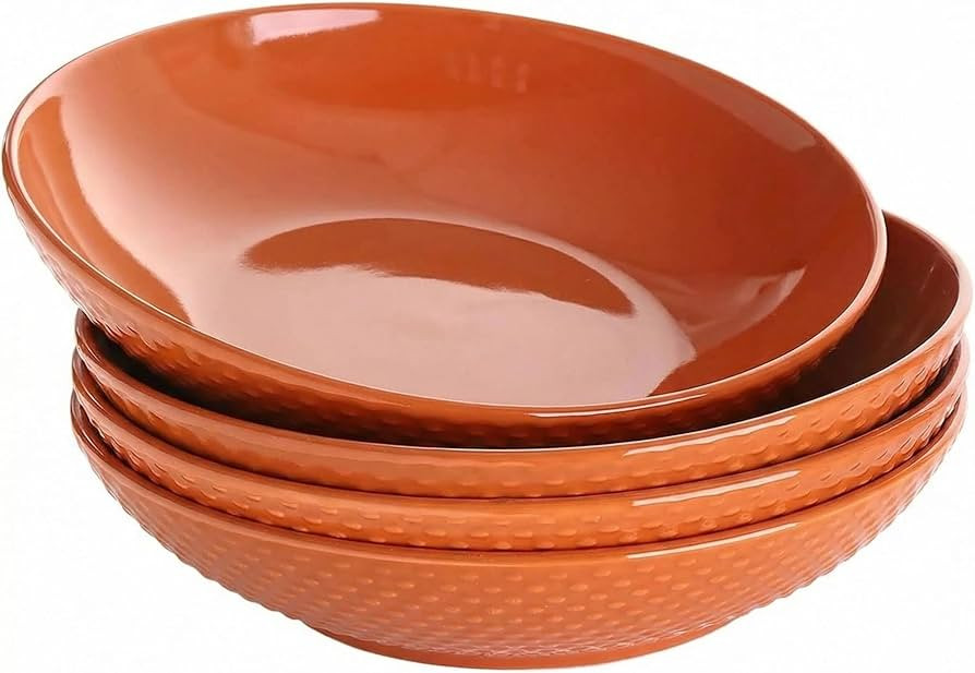 bestone Ceramic Pasta Bowl Set, For Soups and Salads, Serving Bowls, Large Capacity, Microwave & ... | Amazon (US)