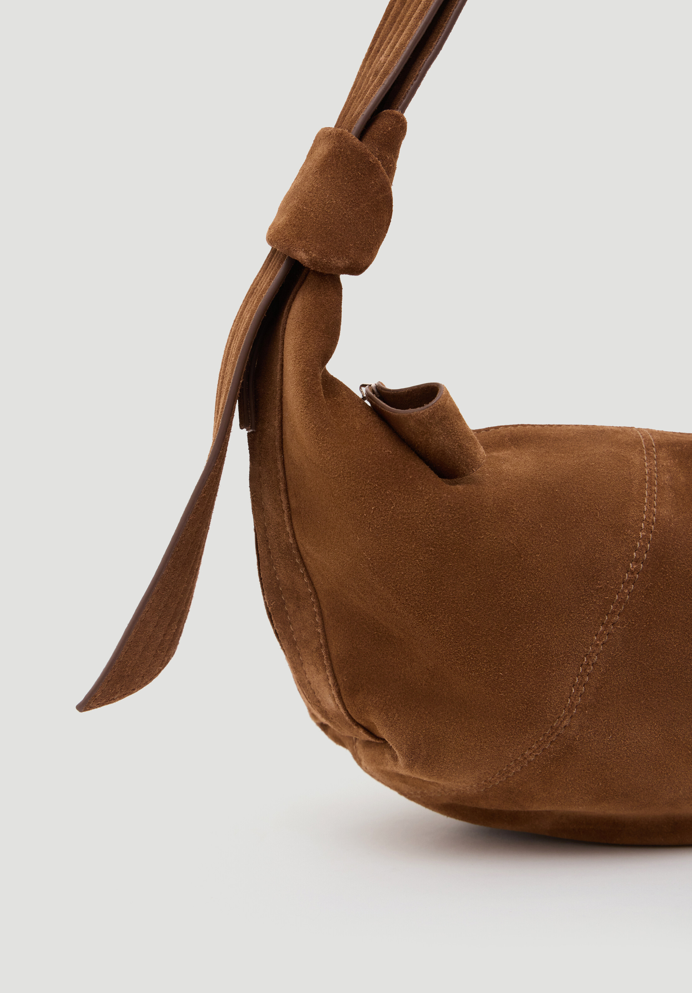 Oversized Suede Crescent Bag | Hush UK
