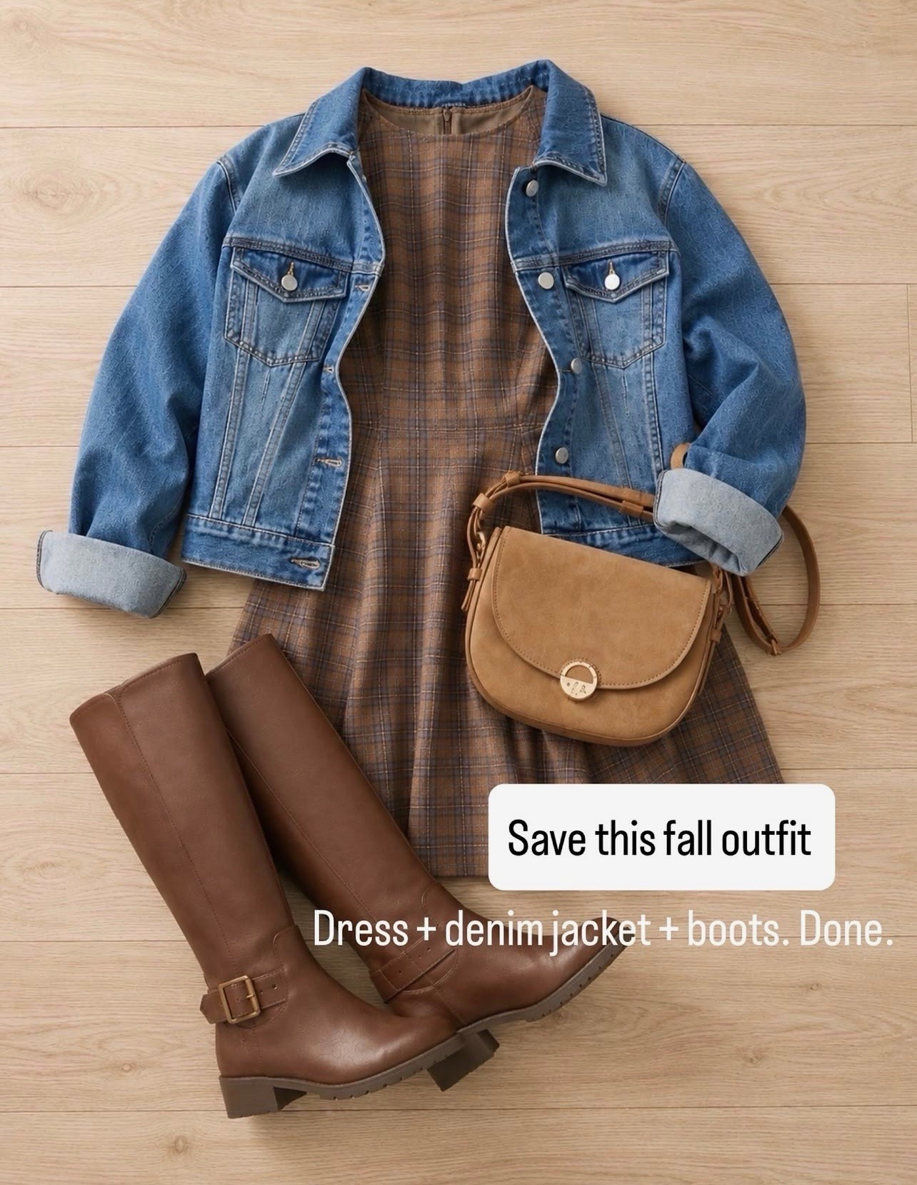 The easiest way to feel put together when you have zero time! 😍 The brown plaid print on this dress is so cute, and the boots add the perfect touch.

#LTKgrwm #LTKootd #LTKSeasonal