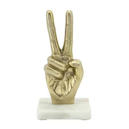 9 Metal Peace Sign Gold | Walmart (US)