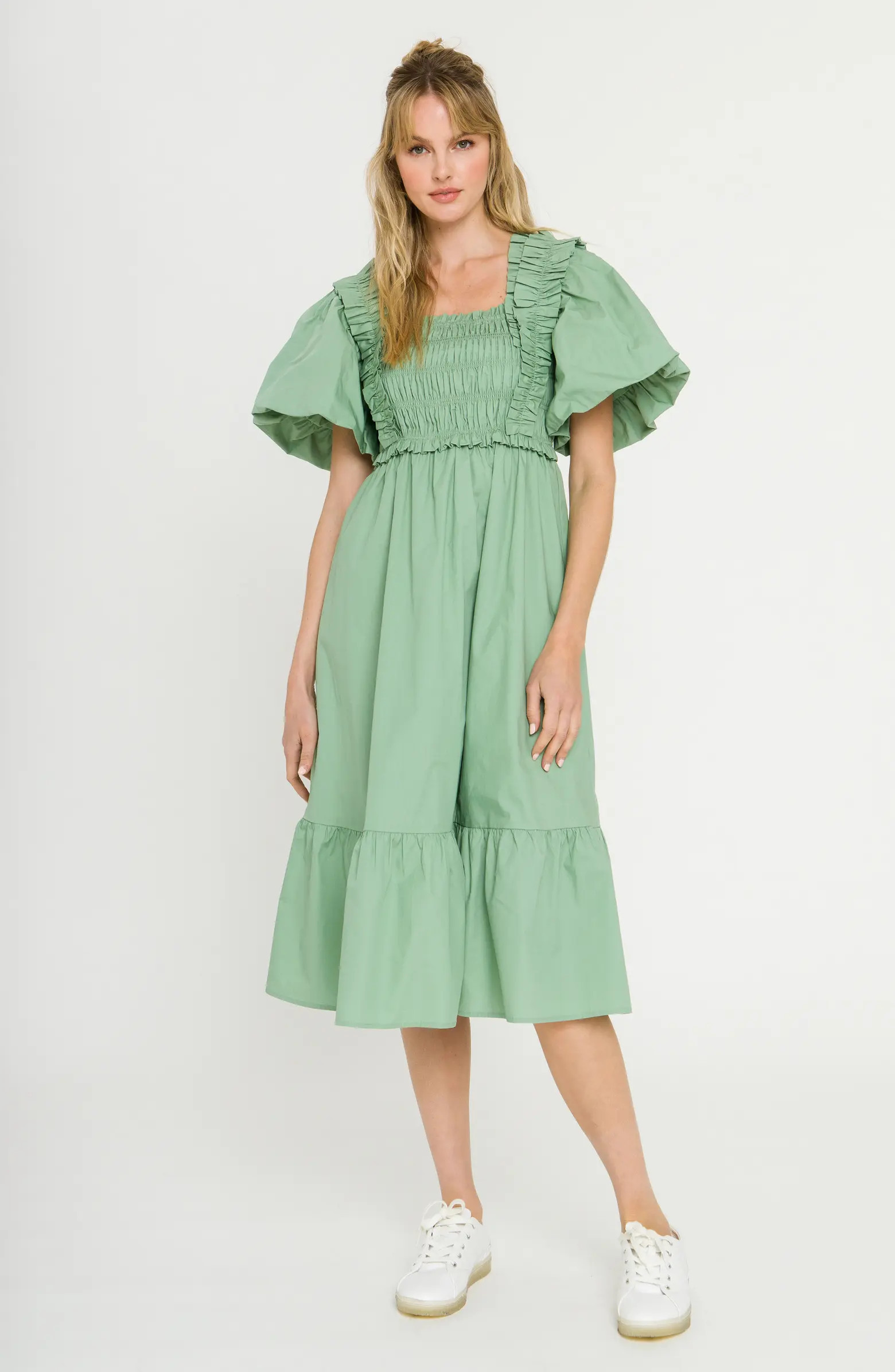 Ruffle Smocked Cotton Dress | Nordstrom