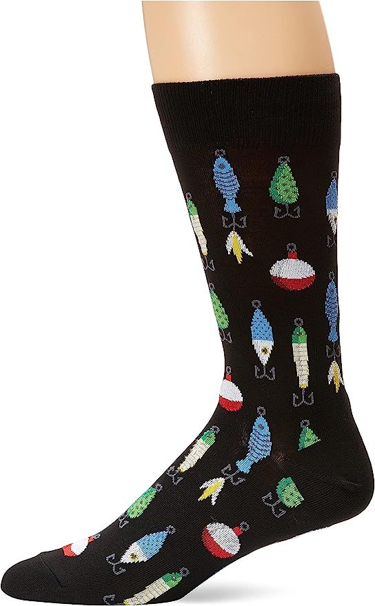 Hot Sox Men's Fashion Pattern Slack Crew Socks | Amazon (US)