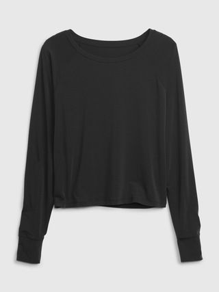 GapFit Breathe Crewneck Cropped T-Shirt | Gap (US)