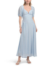 Basque Waist Puff Sleeve Dress | Casual Dresses  | Marshalls | Marshalls