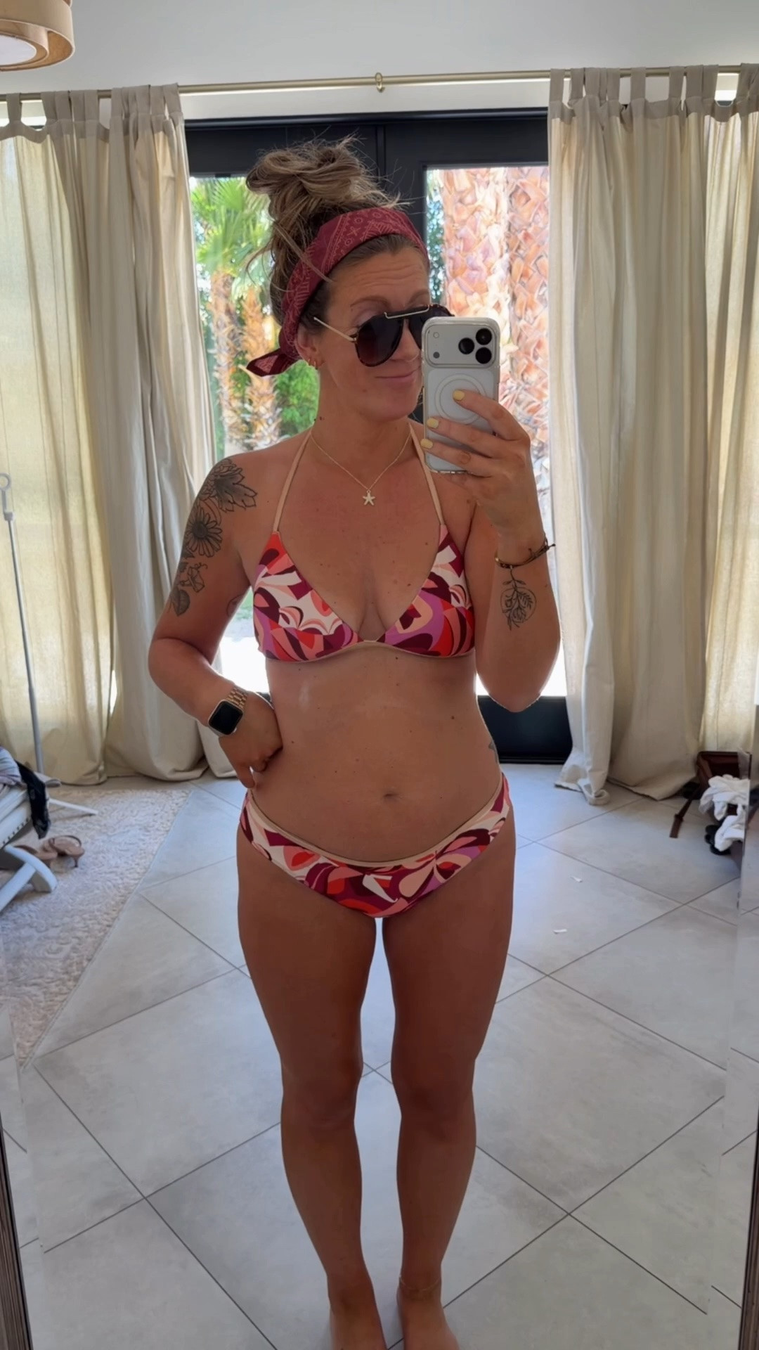 Confusing myself as to who I am in the bright print swimsuit, but I dig it! And it’s reversible 🙌🏻 large top, XL bottoms

#LTKTall #LTKMidsize #LTKOver40