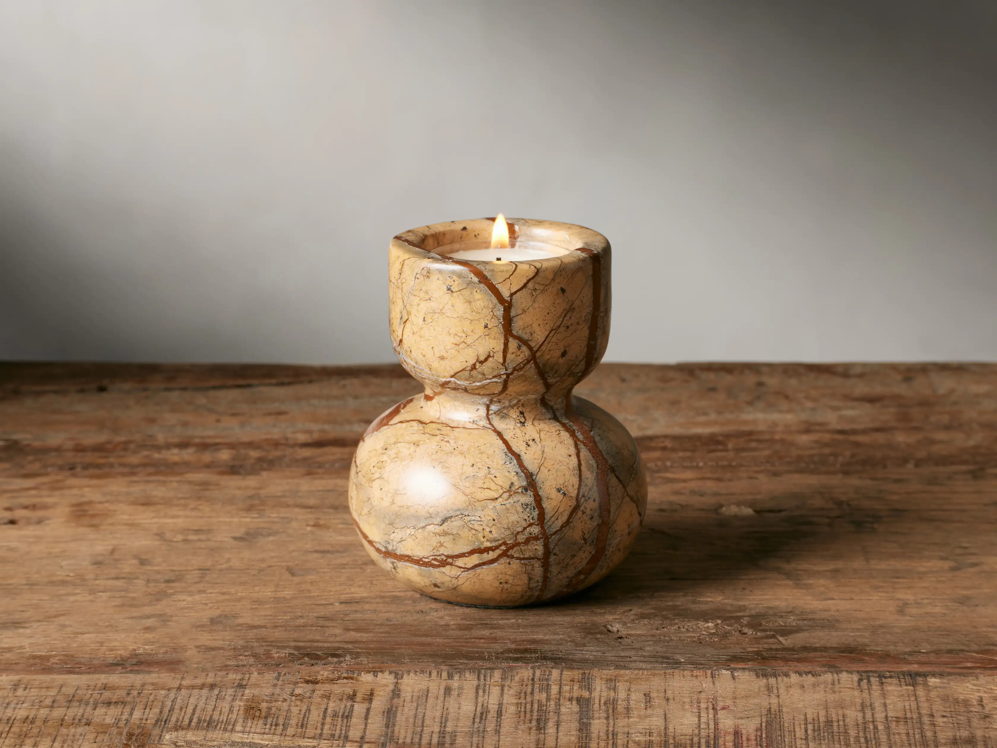 Rhodes Marble Tealight Candle Holder | Arhaus