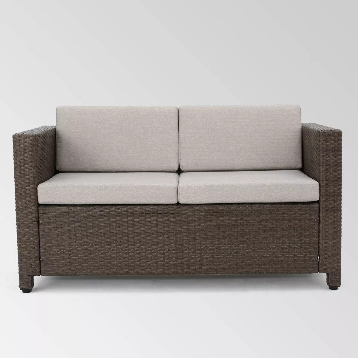 Puerta Wicker Loveseat - Brown/Gray - Christopher Knight Home | Target