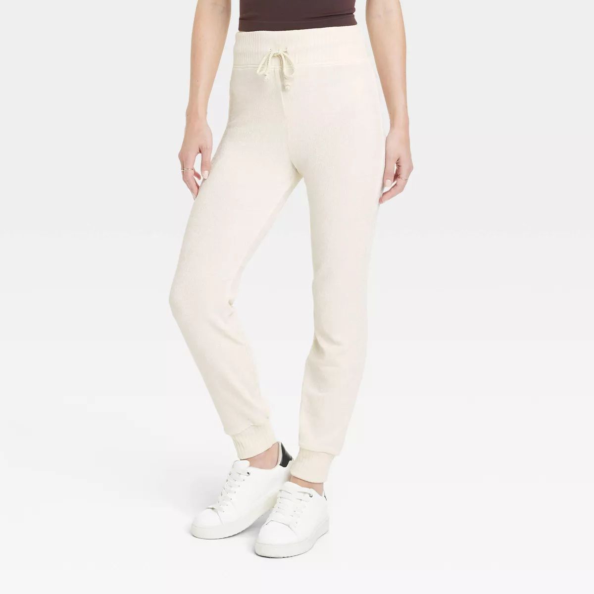 Women's Chenille Drawstring Jogger Pants with Ribbed Waistband and Cuffs - A New Day™ | Target